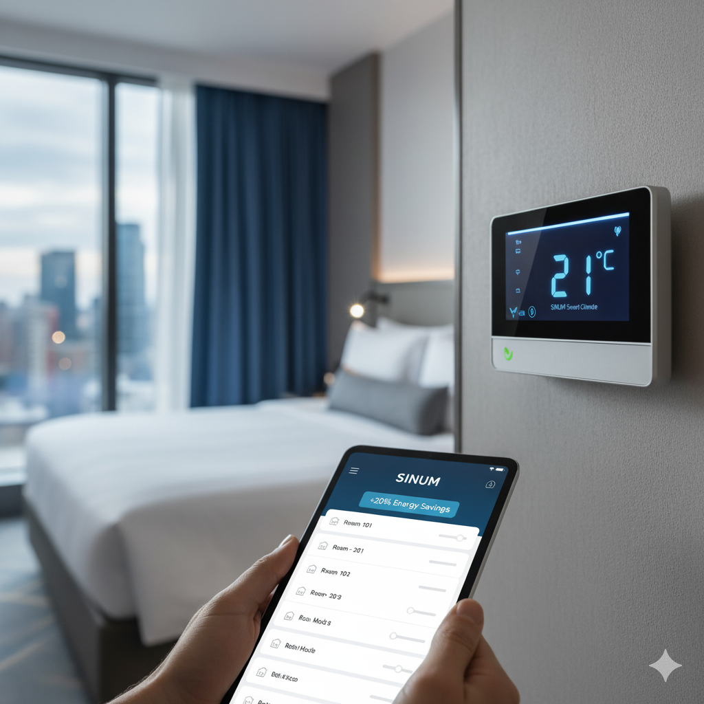 Instalacja SINUM w rzeczywistym pokoju hotelowym